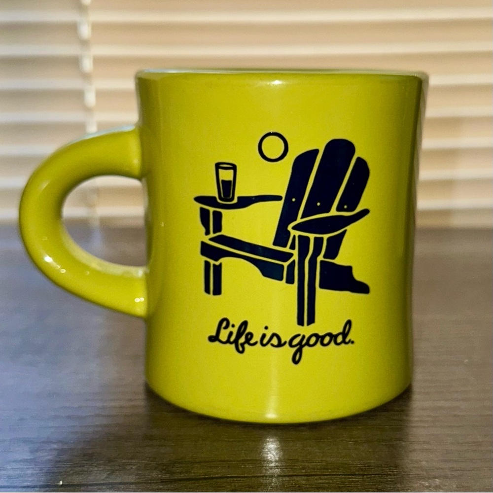 Life Is Good Home Do What You Like. Like What You Do Adirondack Chair Coffee Mug